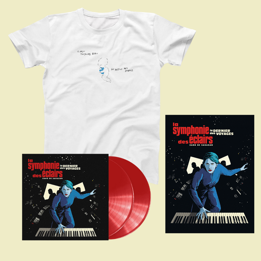 Doppel-Vinyl (20 Titel) + „La symphonie des éclairs“-T-Shirt + signiertes Poster